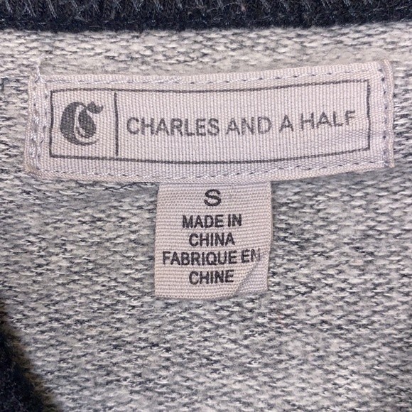 Vintage 90’s Charles and A Half Jacket Varsity Bomber Fleece unisex size S - Picture 9 of 15